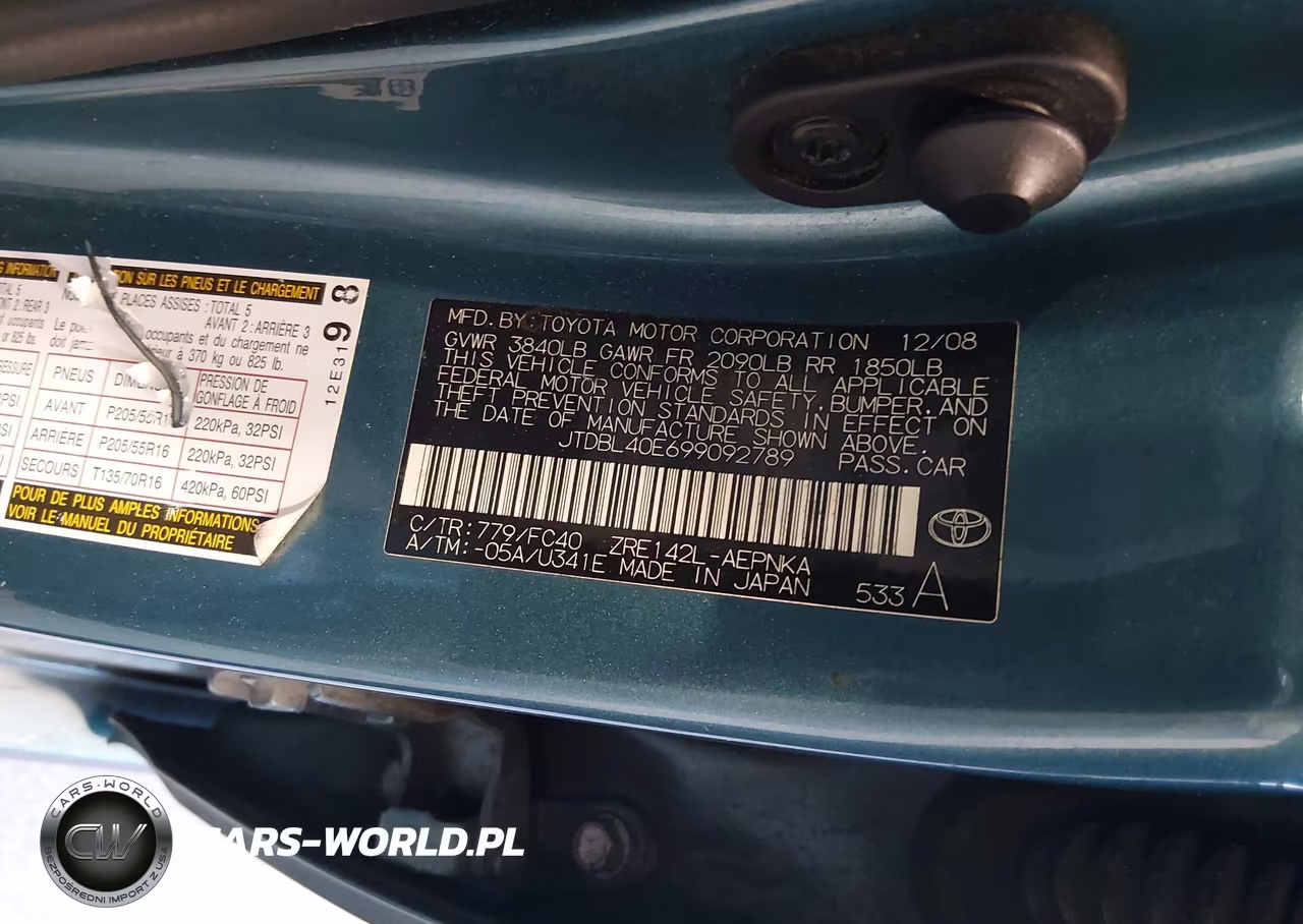 2009 Toyota Corolla Xle VIN:JTDBL40E699092789 - 9