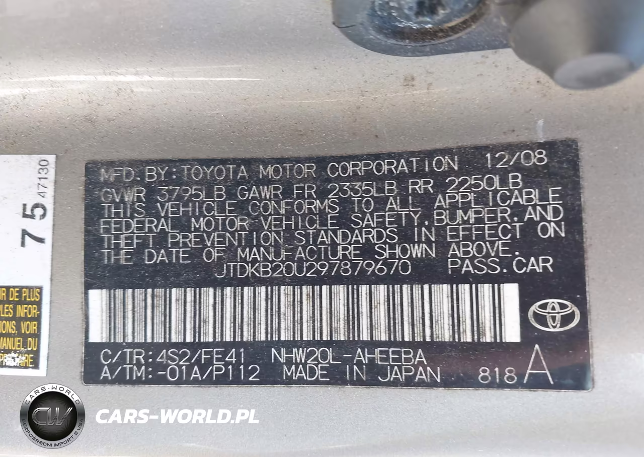 2009 Toyota Prius VIN:JTDKB20U297879670 - 9