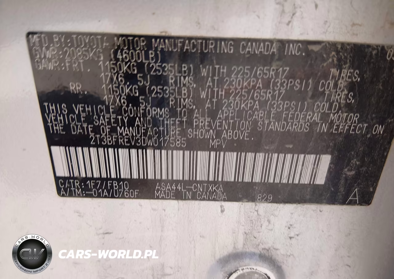 2013 Toyota Rav4 Le VIN:2T3BFREV3DW017585 - 9