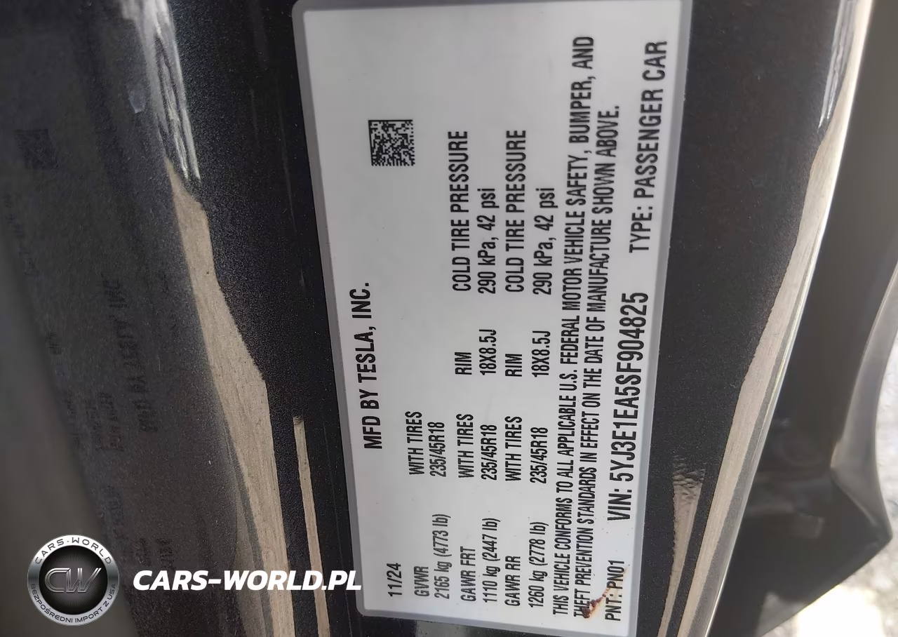 2025 Tesla Model 3 Long Range Rear-Wheel Drive-Standard Rear-Wheel Drive VIN:5YJ3E1EA5SF904825 - 9