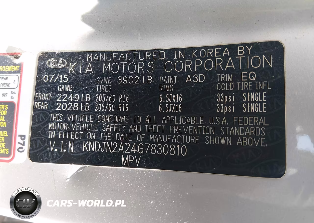 2016 Kia Soul VIN:KNDJN2A24G7830810 - 9