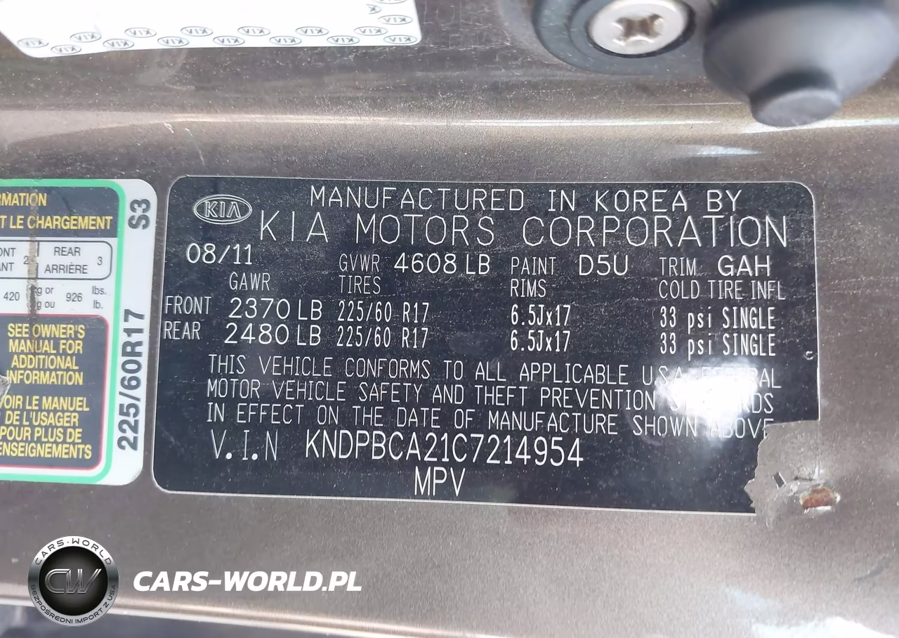 2012 Kia Sportage Lx VIN:KNDPBCA21C7214954 - 9