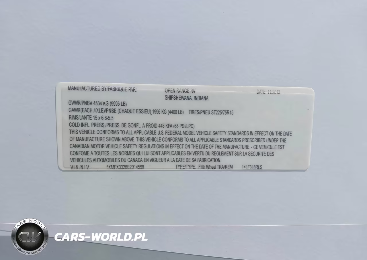 2014 Open Range Other VIN:5XMFX3326E2014568 - 9