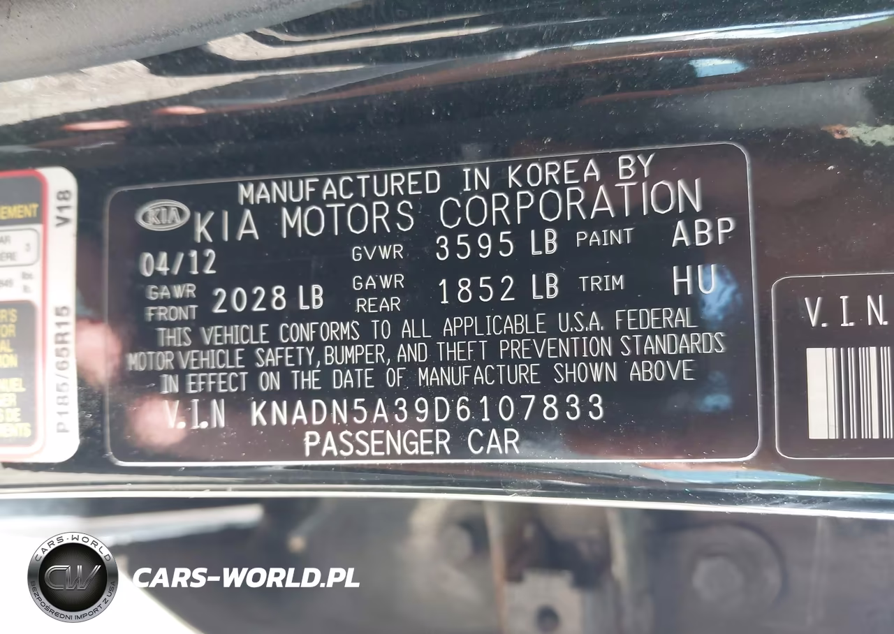 2013 Kia Rio Ex VIN:KNADN5A39D6107833 - 9