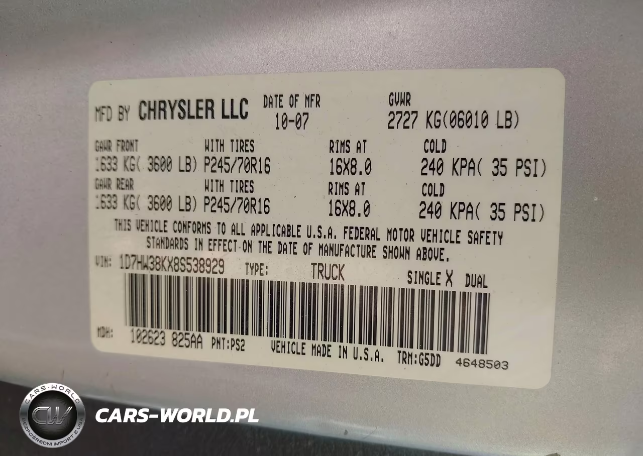 2008 Dodge Dakota Sxt-Bighorn-Lonestar VIN:1D7HW38KX8S538929 - 9