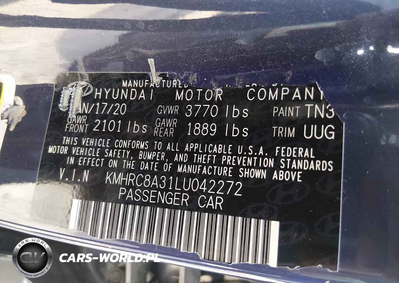 2020 Hyundai Venue Denim VIN:KMHRC8A31LU042272 - 9