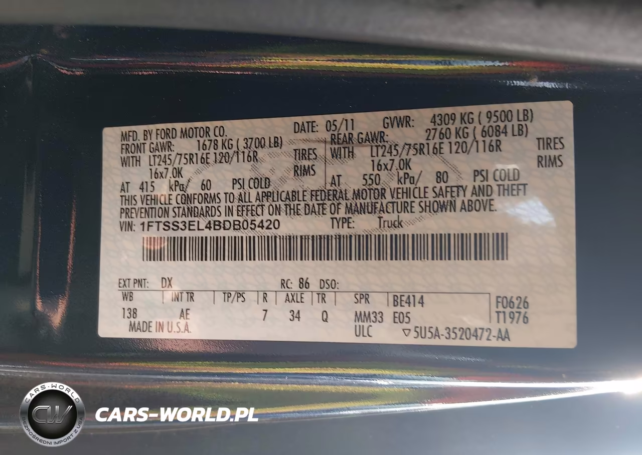 2011 Ford E-350 Super Duty Commercial VIN:1FTSS3EL4BDB05420 - 9