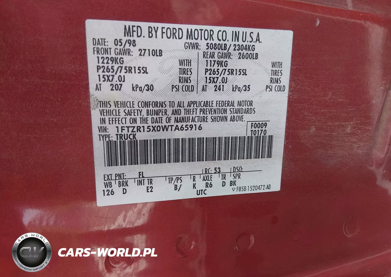 1998 Ford Ranger Splash-Xl-Xlt VIN:1FTZR15X0WTA65916 - 9
