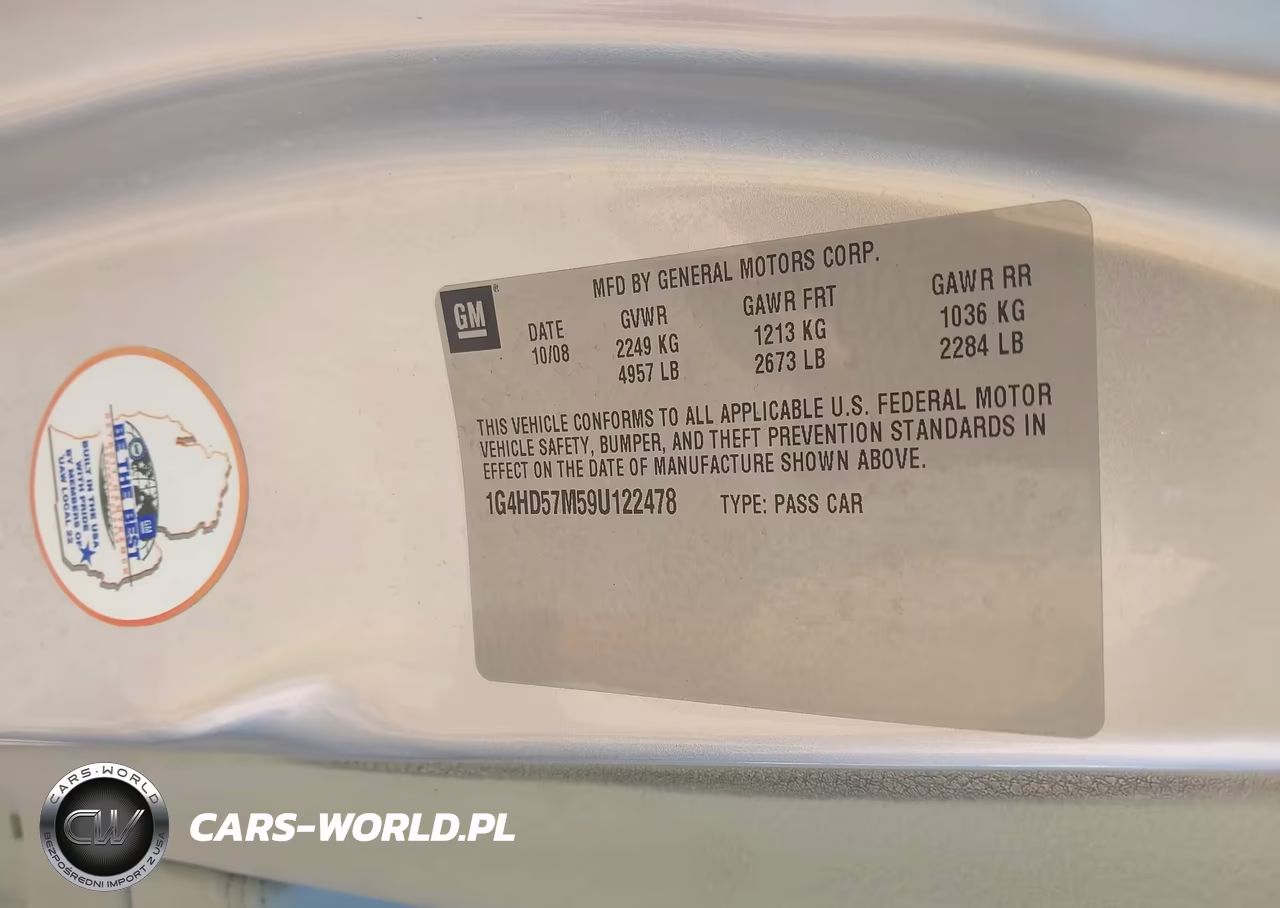 2009 Buick Lucerne Cxl-3 VIN:1G4HD57M59U122478 - 9