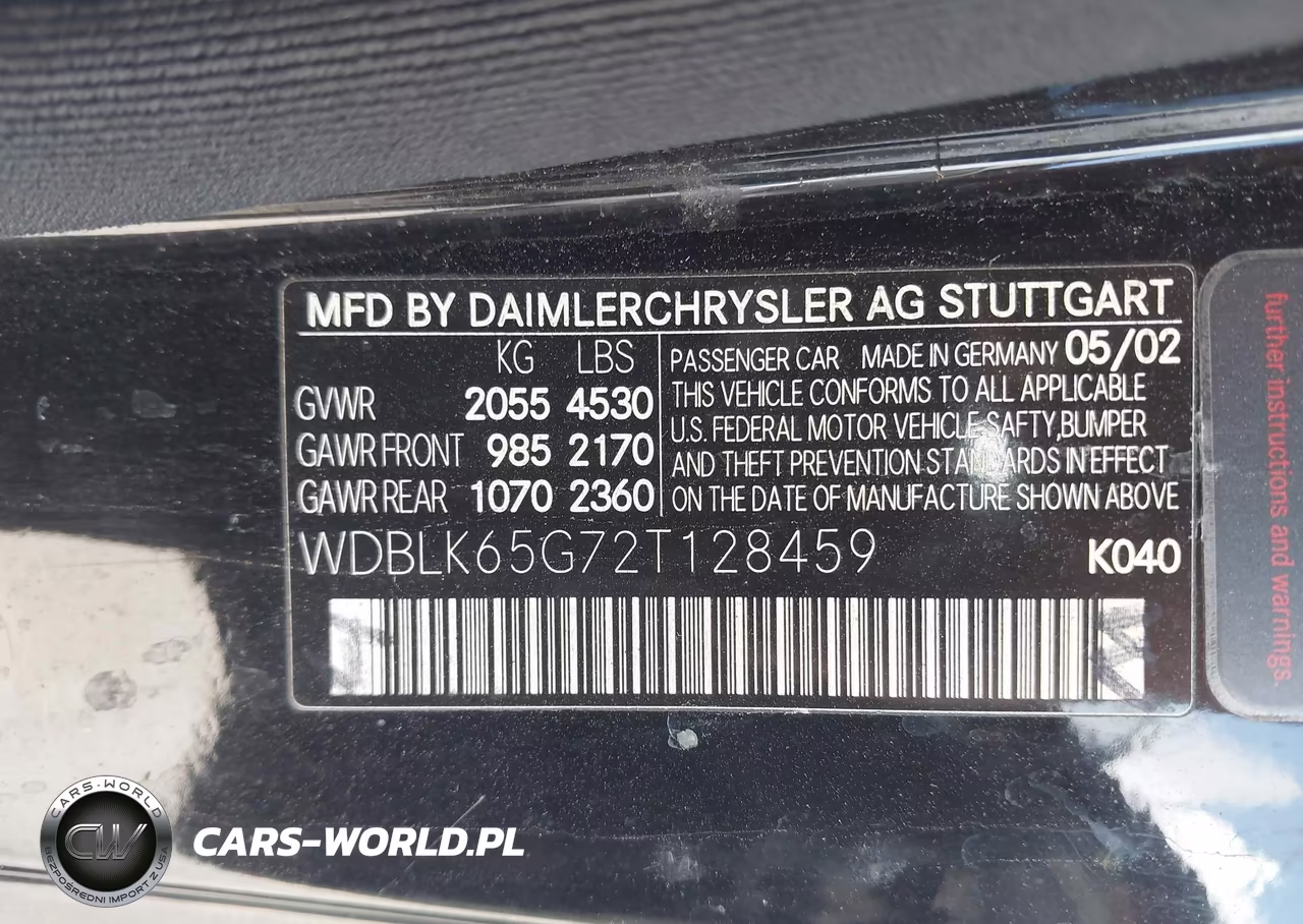 2002 Mercedes-Benz Clk 320 VIN:WDBLK65G72T128459 - 9