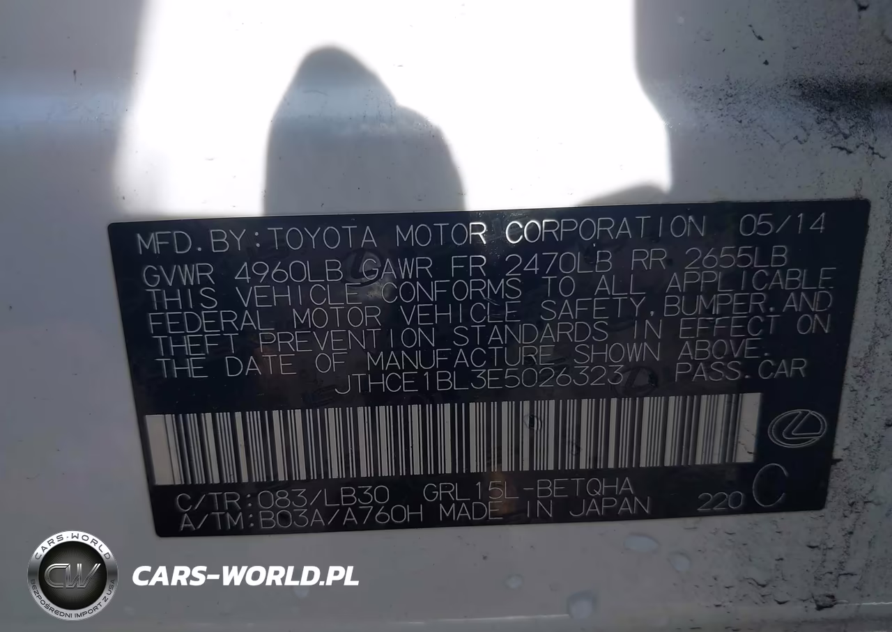 2014 Lexus Gs 350 VIN:JTHCE1BL3E5026323 - 9