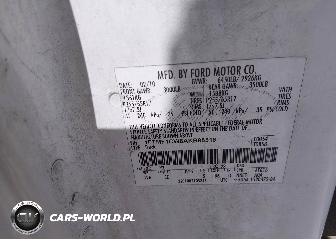 2010 Ford F-150 Stx-Xl-Xlt VIN:1FTMF1CW8AKB98516 - 9