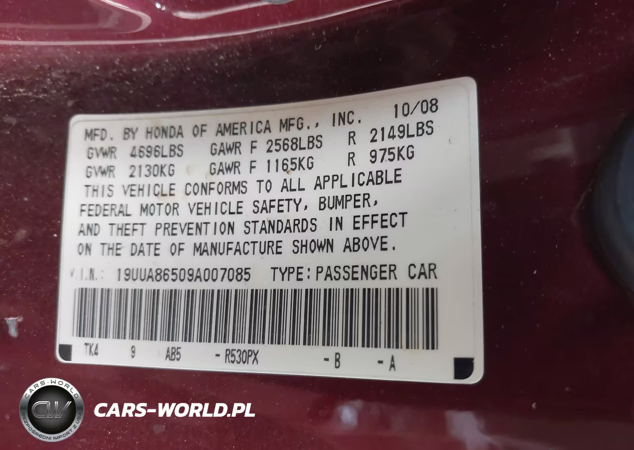2009 Acura Tl 3.5 VIN:19UUA86509A007085 - 9