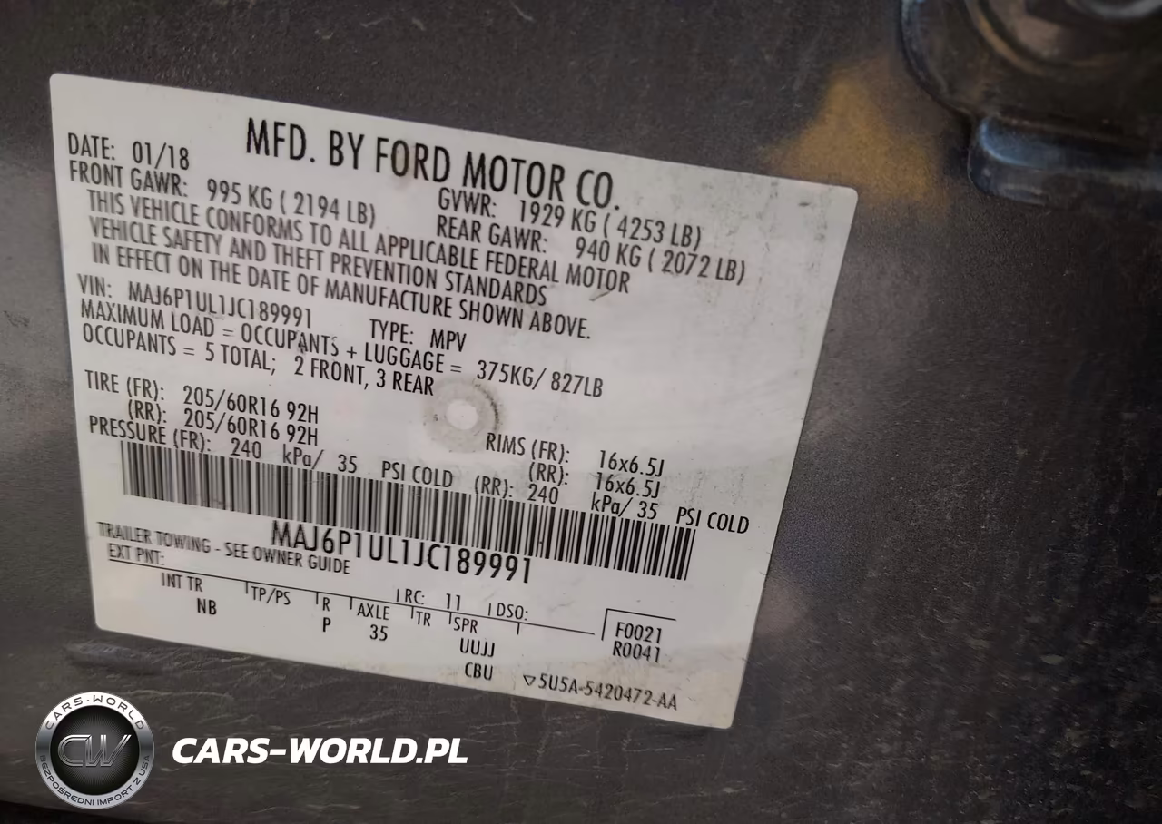 2018 Ford Ecosport Se VIN:MAJ6P1UL1JC189991 - 9