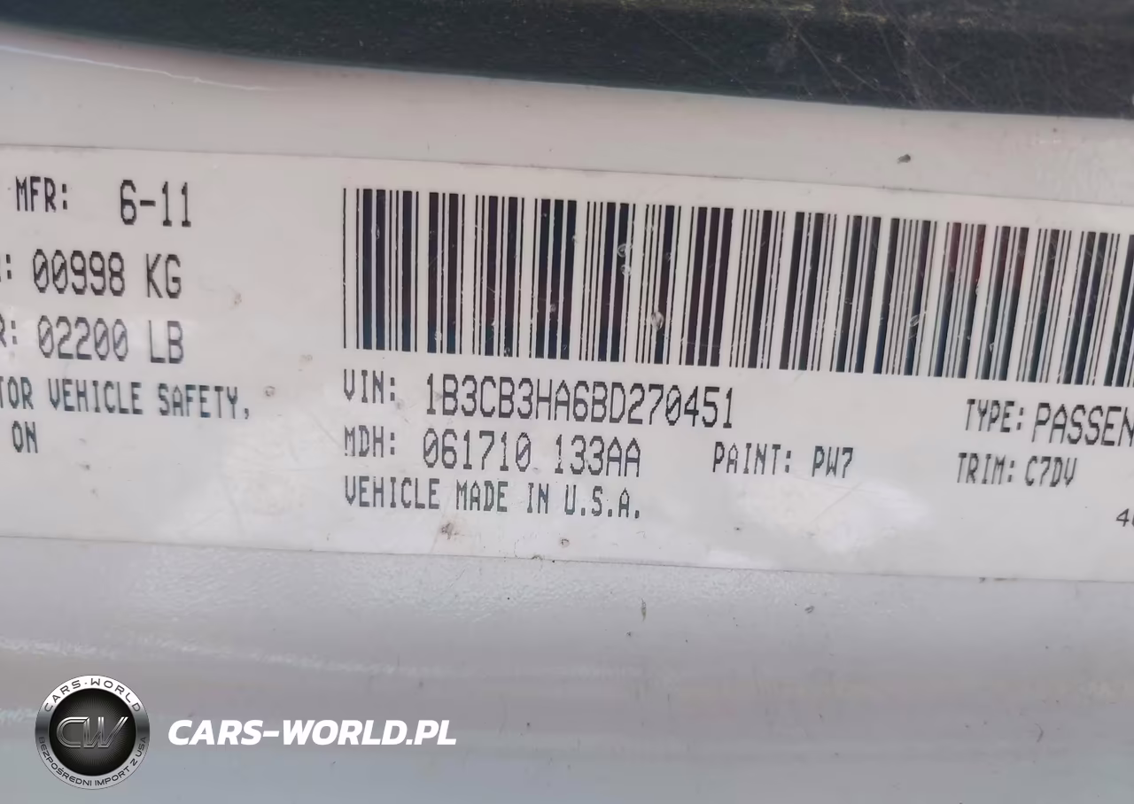 2011 Dodge Caliber Mainstreet VIN:1B3CB3HA6BD270451 - 9