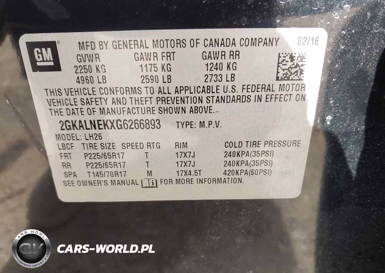 2016 GMC Terrain Sle-2 VIN:2GKALNEKXG6266893 - 9