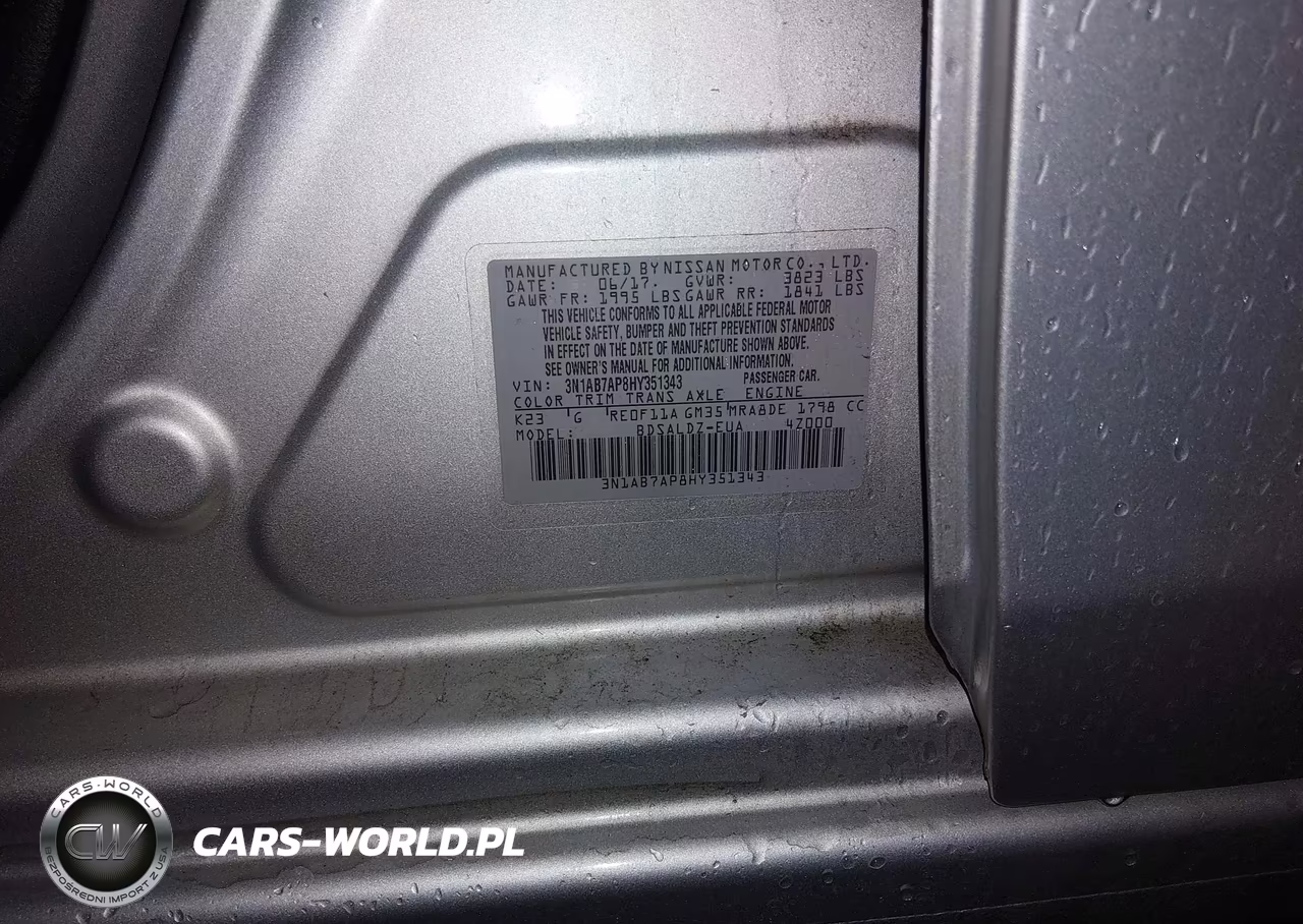 2017 Nissan Sentra Sv VIN:3N1AB7AP8HY351343 - 9