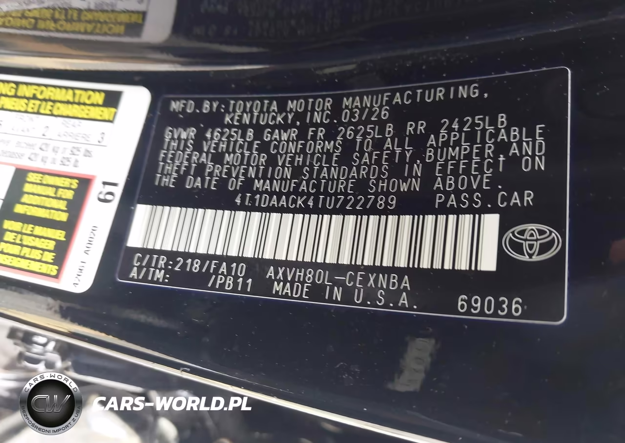 2026 Toyota Camry Le VIN:4T1DAACK4TU722789 - 9