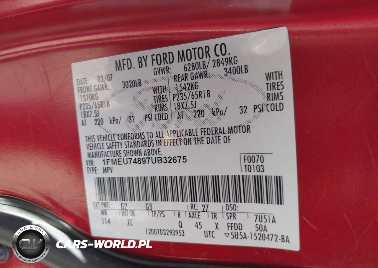 2007 Ford Explorer Eddie Bauer VIN:1FMEU74897UB32675 - 9