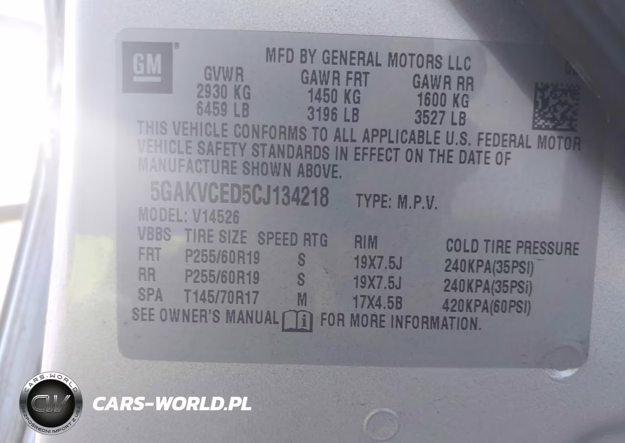 2012 Buick Enclave Leather VIN:5GAKVCED5CJ134218 - 9
