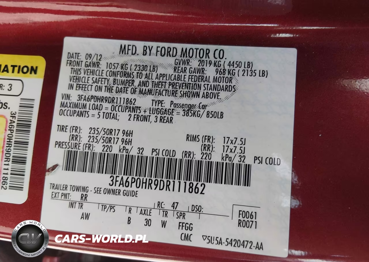 2013 Ford Fusion Se VIN:3FA6P0HR9DR111862 - 9