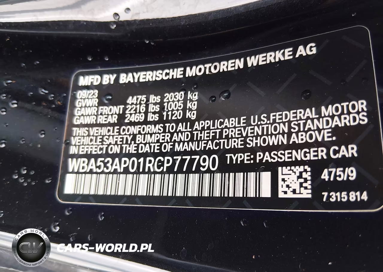 2024 BMW 430I VIN:WBA53AP01RCP77790 - 9