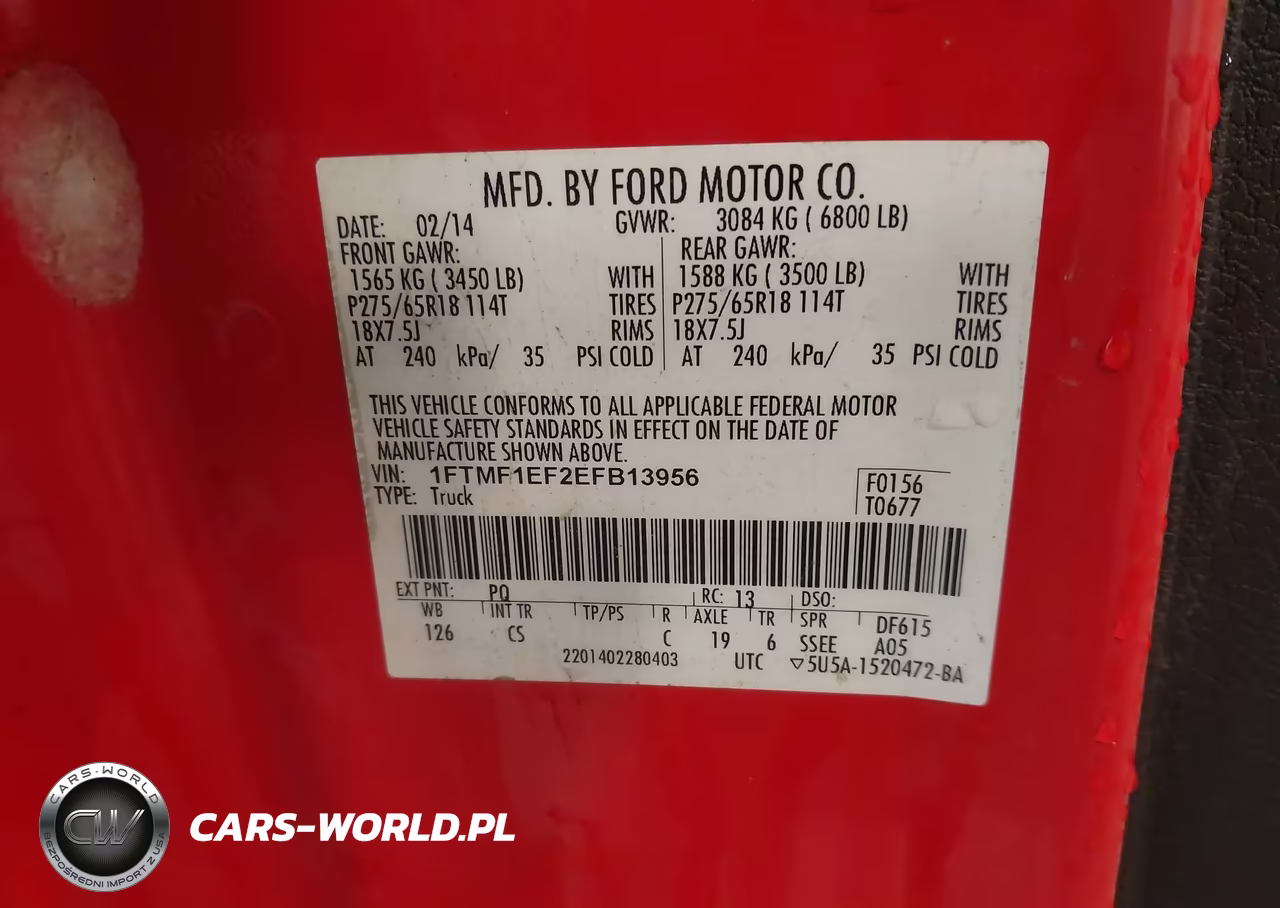 2014 Ford F-150 Stx VIN:1FTMF1EF2EFB13956 - 9
