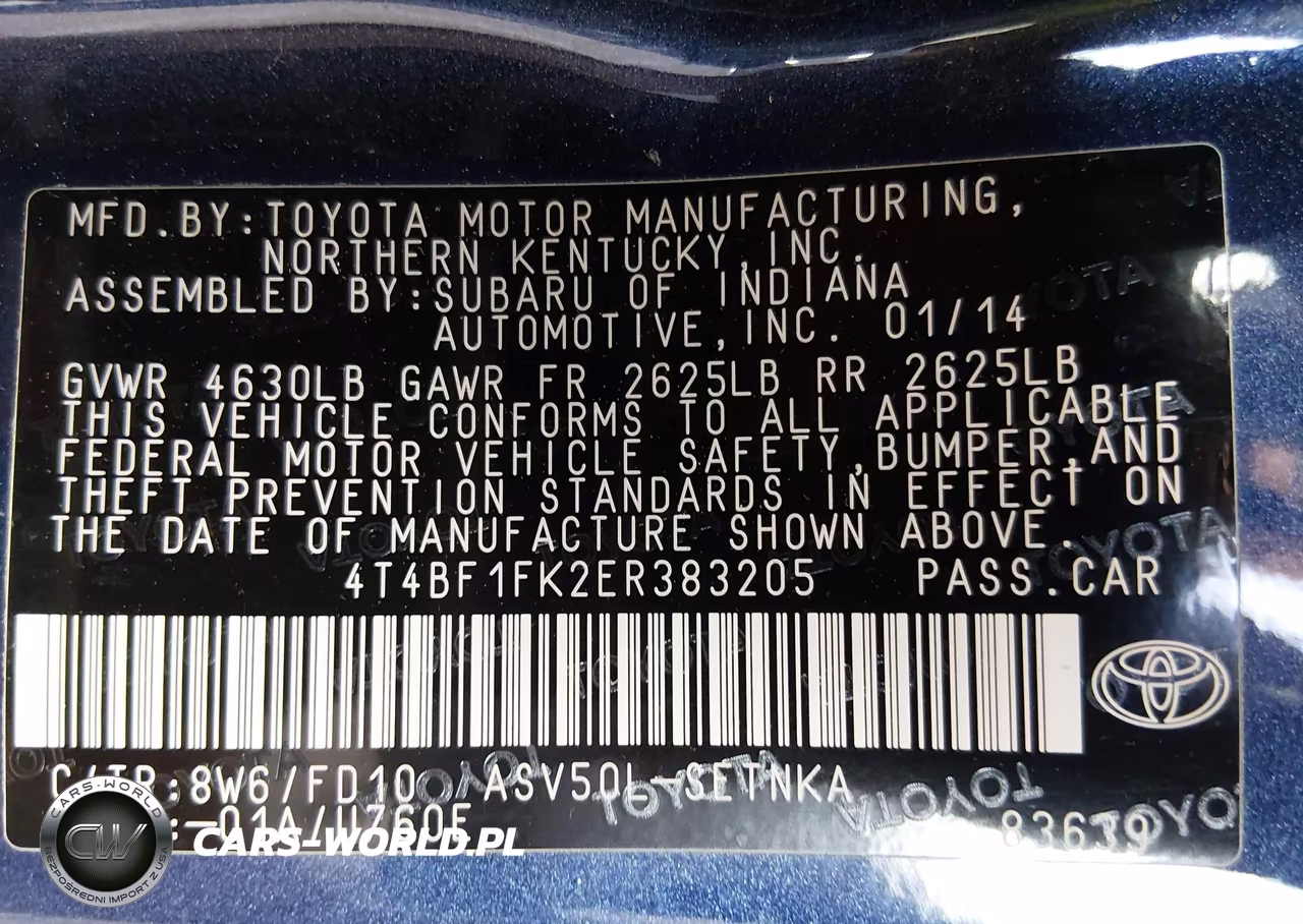 2014 Toyota Camry Le VIN:4T4BF1FK2ER383205 - 9