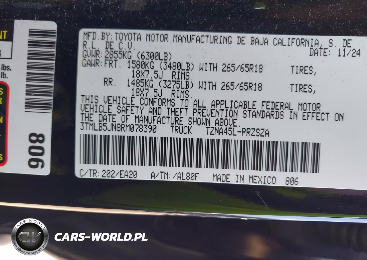 2024 Toyota Tacoma Trd Sport VIN:3TMLB5JN8RM078390 - 9