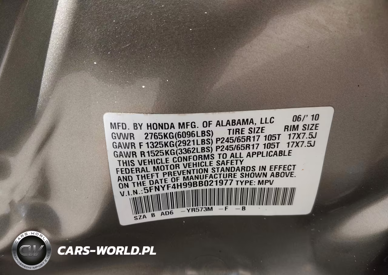 2011 Honda Pilot Touring VIN:5FNYF4H99BB021977 - 9