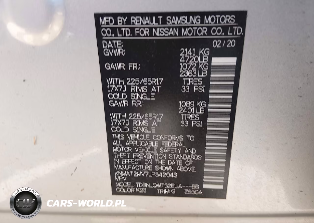 2020 Nissan Rogue Sv Intelligent Awd VIN:KNMAT2MV7LP542043 - 9