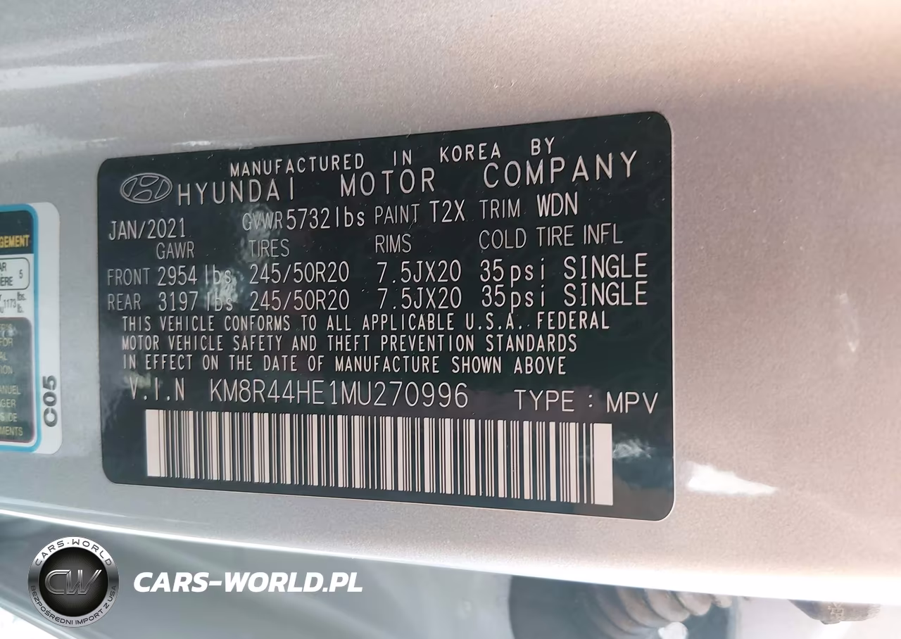 2021 Hyundai Palisade Sel VIN:KM8R44HE1MU270996 - 9