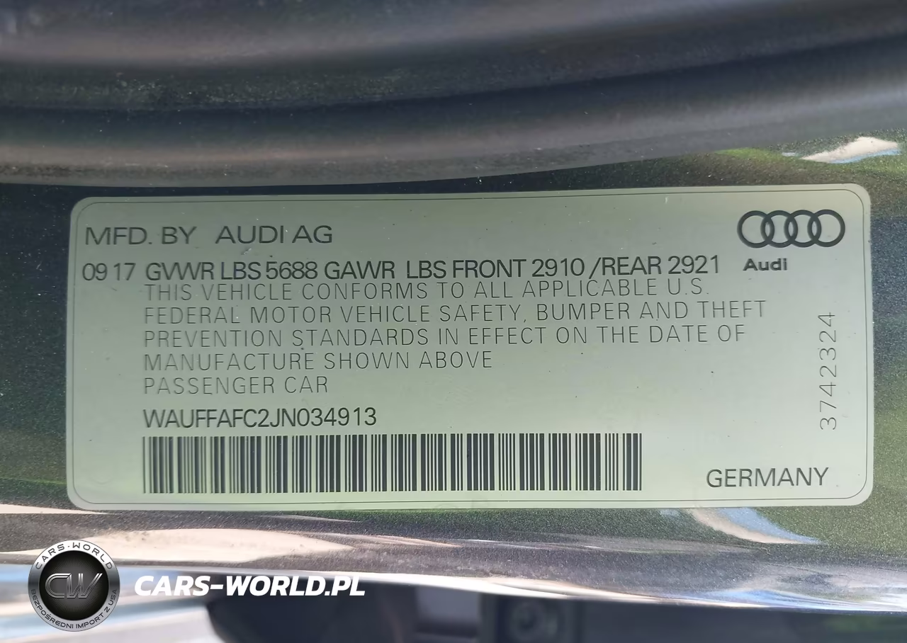 2018 Audi S6 4.0T Premium Plus VIN:WAUFFAFC2JN034913 - 9