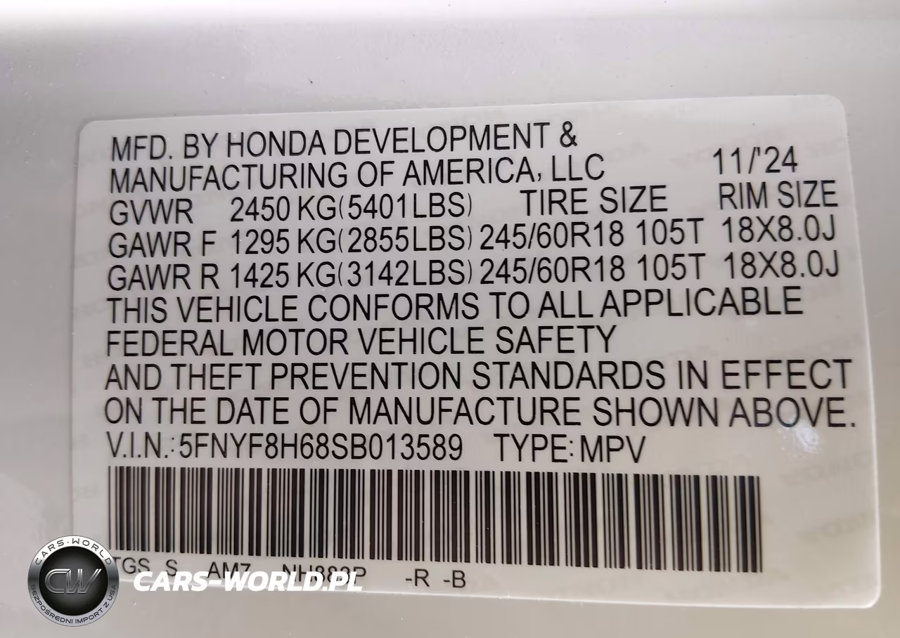 2025 Honda Passport Awd Trailsport VIN:5FNYF8H68SB013589 - 9