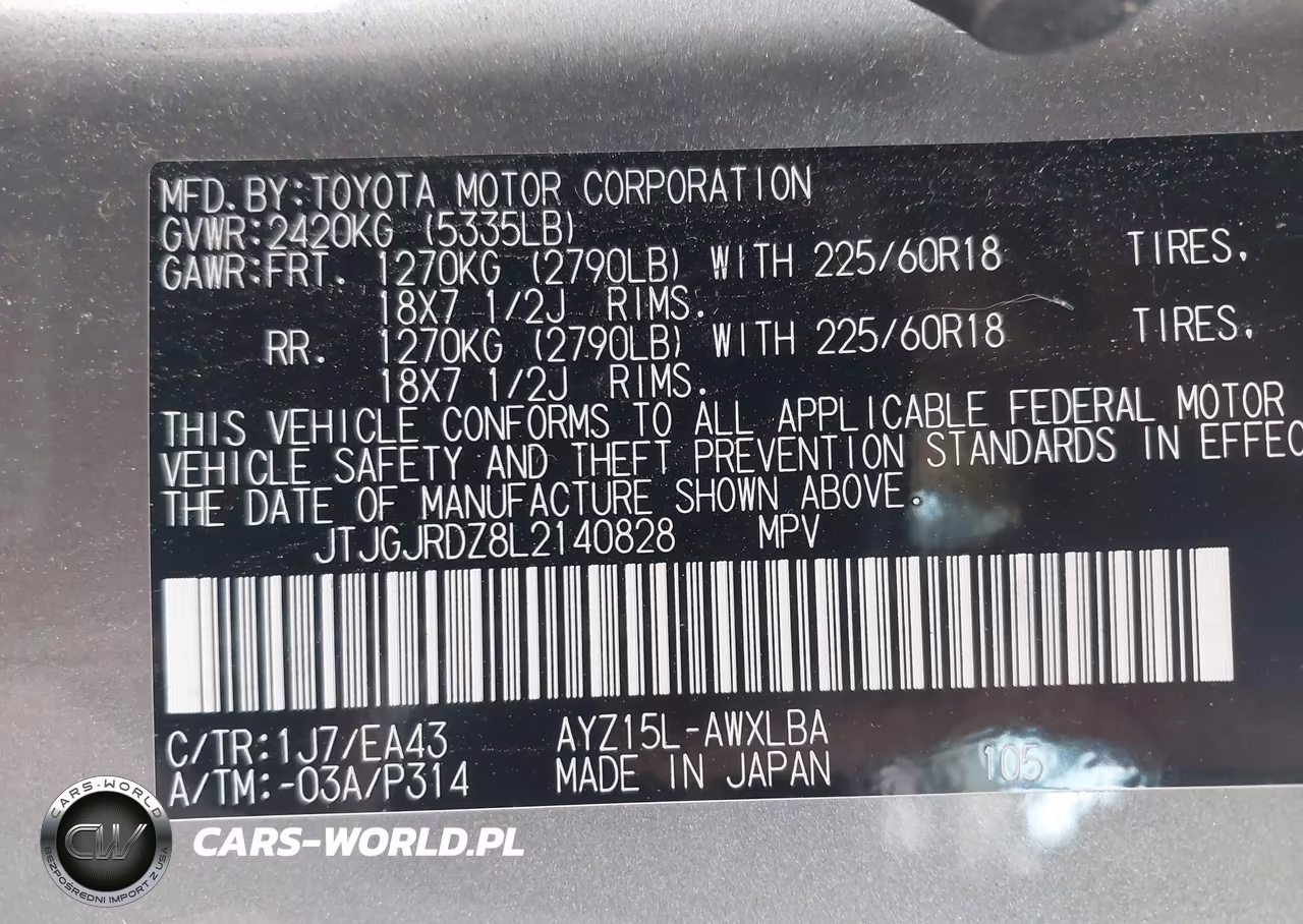 2020 Lexus Nx 300H VIN:JTJGJRDZ8L2140828 - 9
