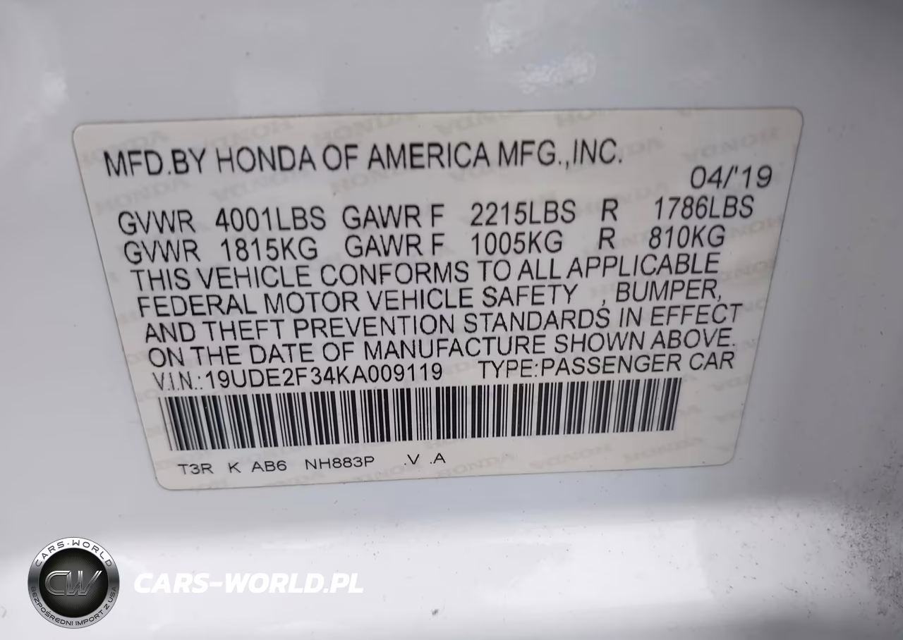 2019 Acura Ilx Standard VIN:19UDE2F34KA009119 - 9