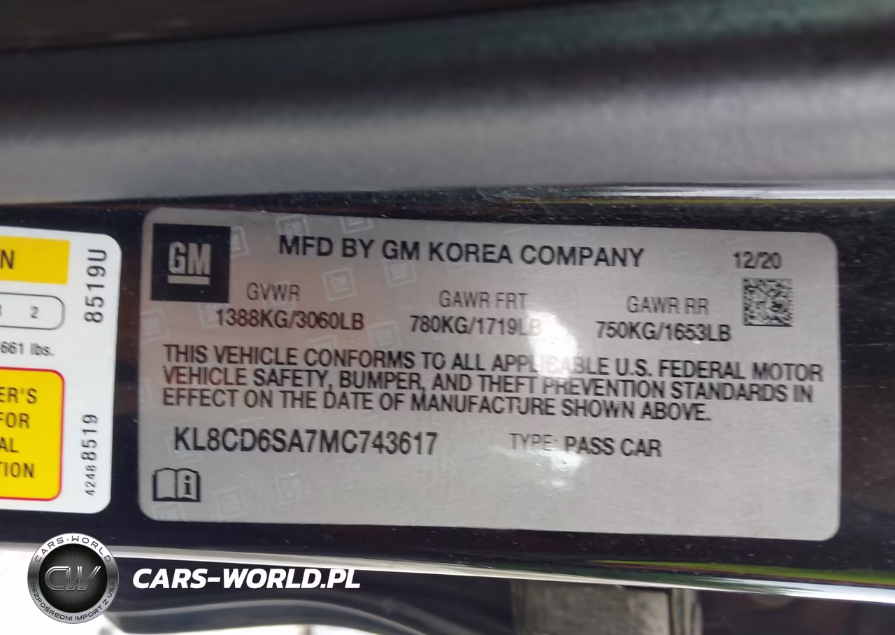 2021 Chevrolet Spark Fwd 1Lt Automatic VIN:KL8CD6SA7MC743617 - 9