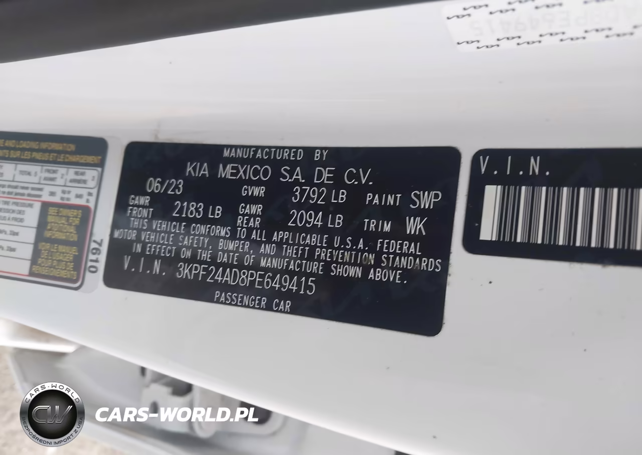 2023 Kia Forte Lxs VIN:3KPF24AD8PE649415 - 9