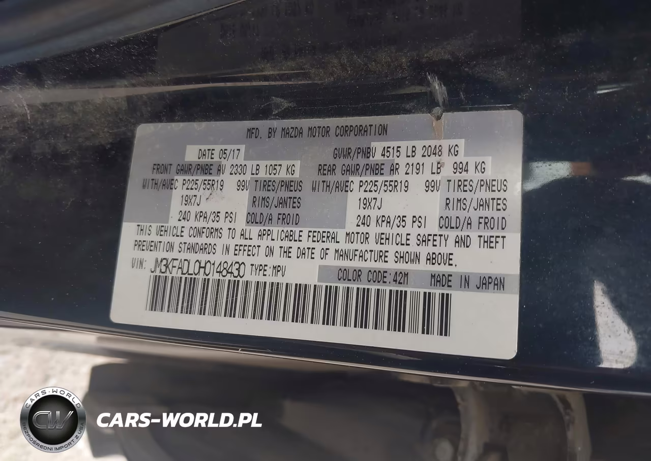2017 Mazda Cx-5 Grand Touring VIN:JM3KFADL0H0148430 - 9