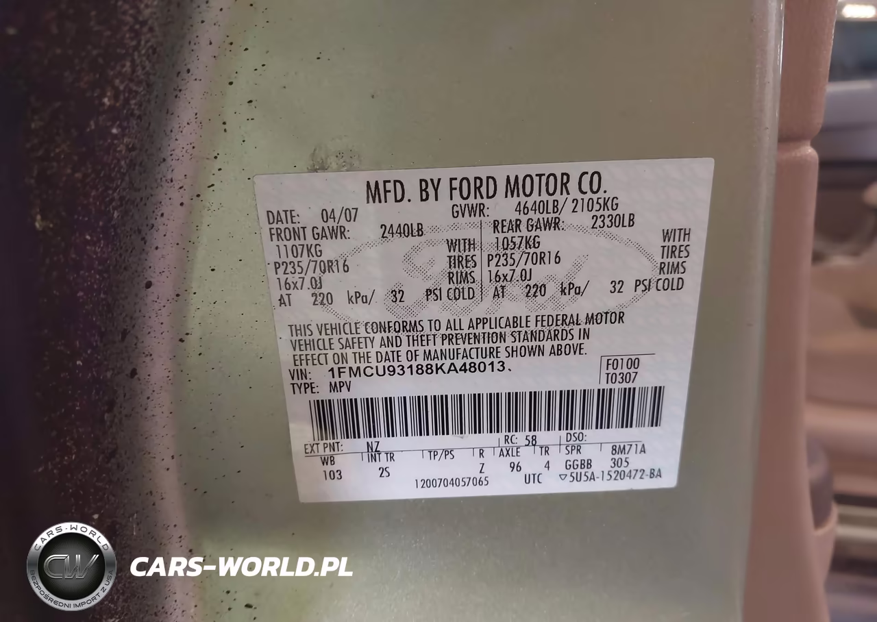 2008 Ford Escape Xlt VIN:1FMCU93188KA48013 - 9