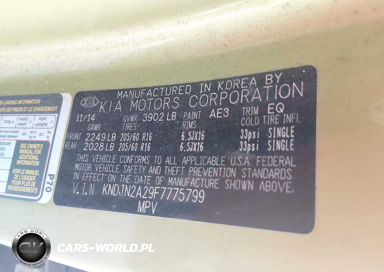 2015 Kia Soul VIN:KNDJN2A29F7775799 - 9