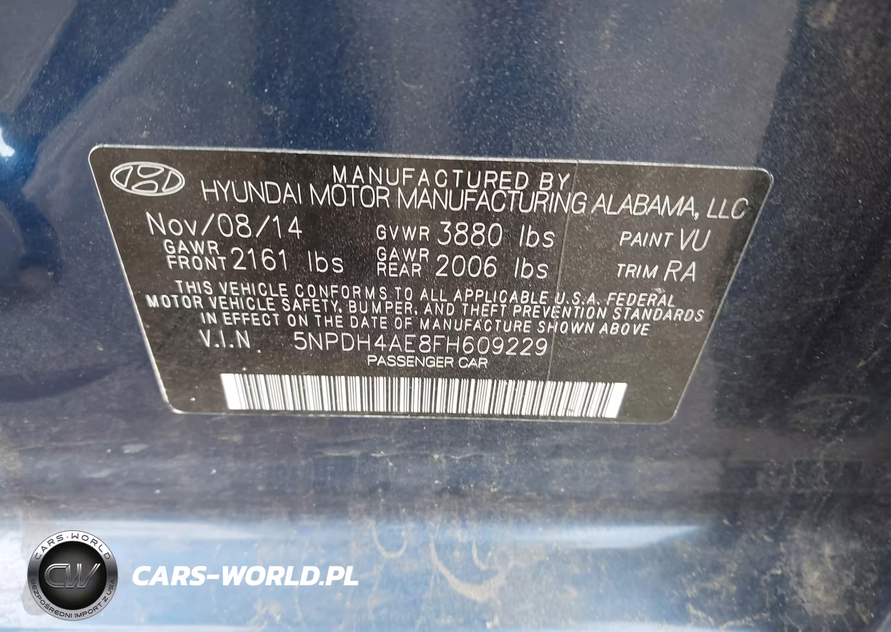2015 Hyundai Elantra Se VIN:5NPDH4AE8FH609229 - 9
