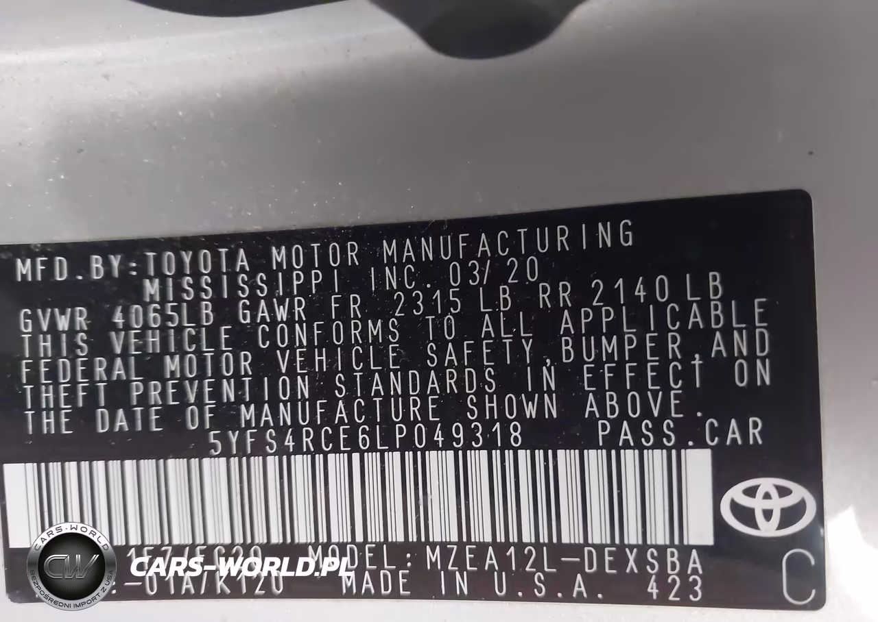 2020 Toyota Corolla Se Nightshade Edition VIN:5YFS4RCE6LP049318 - 9