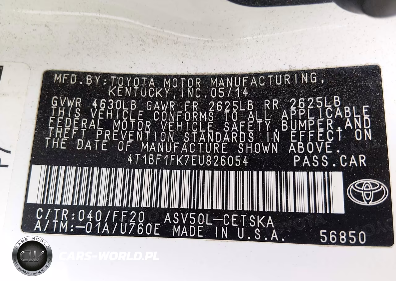 2014 Toyota Camry Se VIN:4T1BF1FK7EU826054 - 9