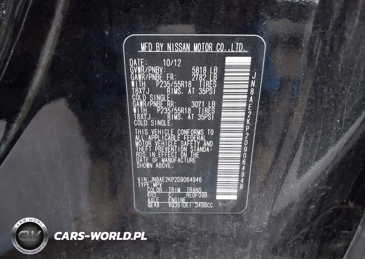 2013 Nissan Quest Le VIN:JN8AE2KP2D9064946 - 9