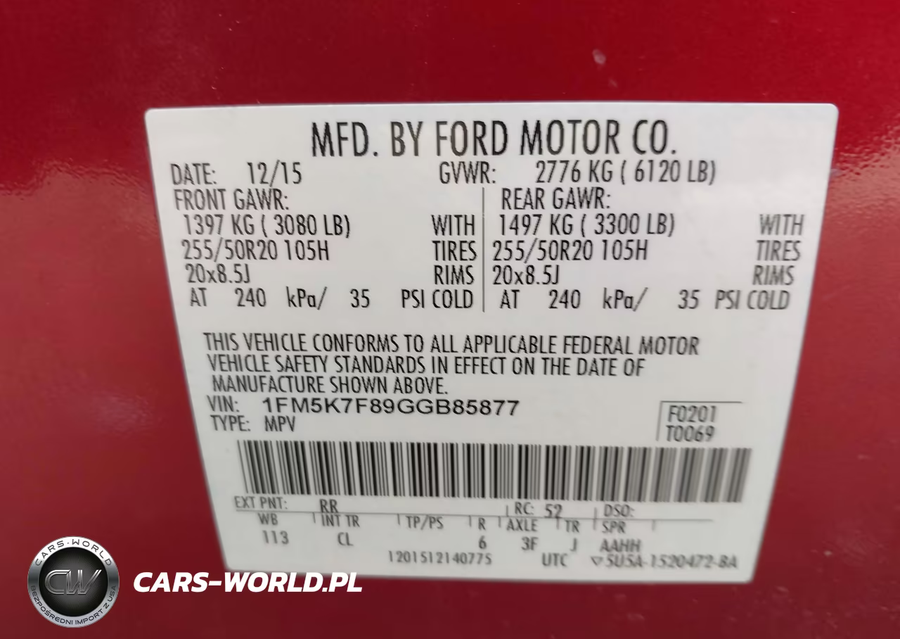 2016 Ford Explorer Limited VIN:1FM5K7F89GGB85877 - 9