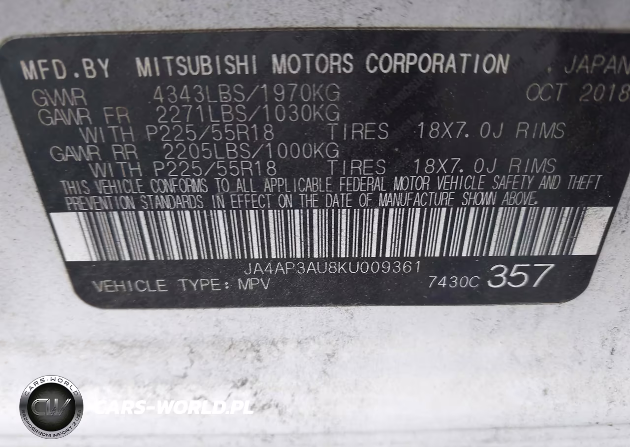 2019 Mitsubishi Outlander Sport 2.0 Es VIN:JA4AP3AU8KU009361 - 9