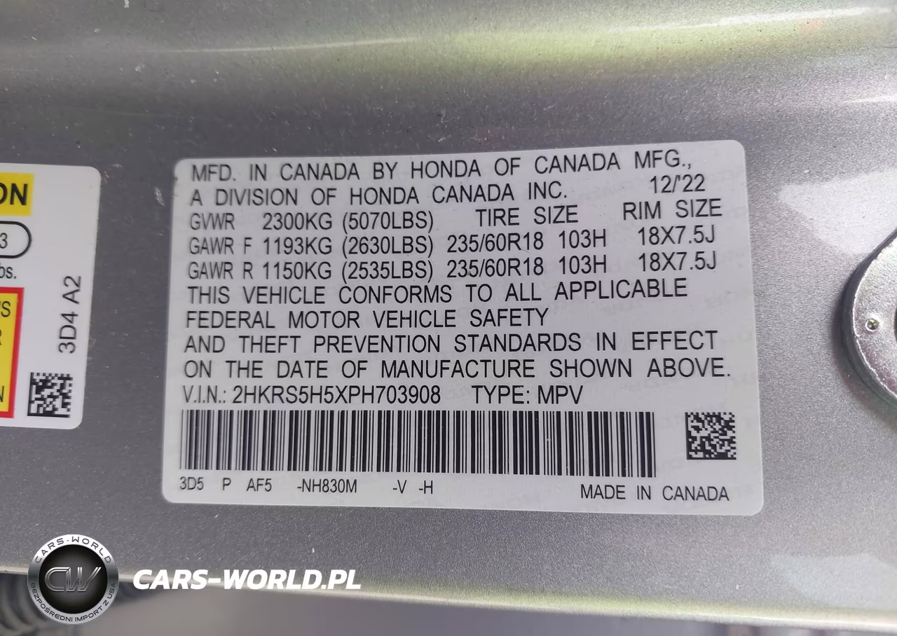 2023 Honda Cr-V Hybrid Sport VIN:2HKRS5H5XPH703908 - 9