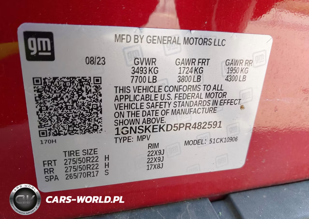 2023 Chevrolet Suburban 4Wd Rst VIN:1GNSKEKD5PR482591 - 9