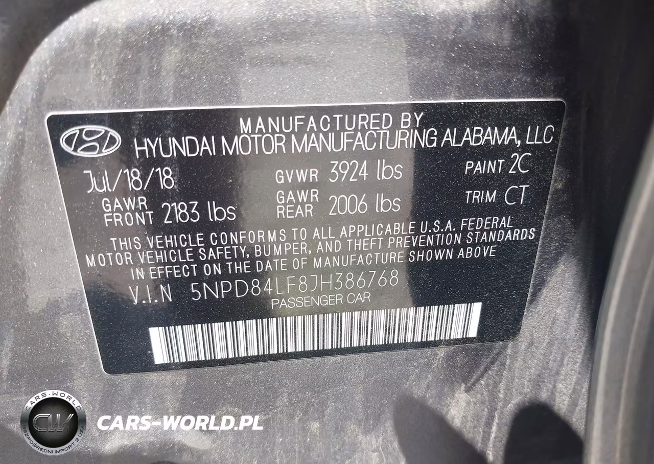 2018 Hyundai Elantra Sel VIN:5NPD84LF8JH386768 - 9